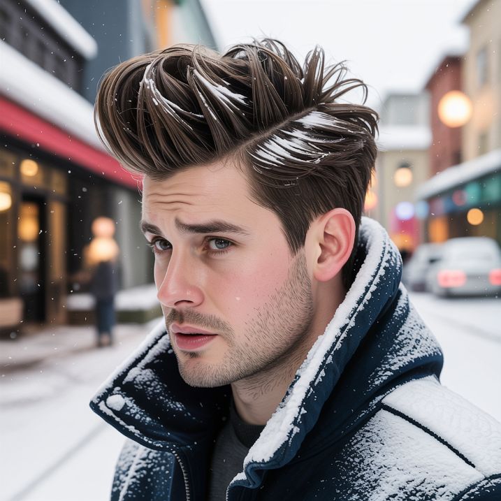 Modern quiff hairstyle