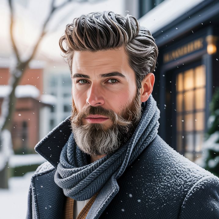 Beard and hairstyle combinations for winter