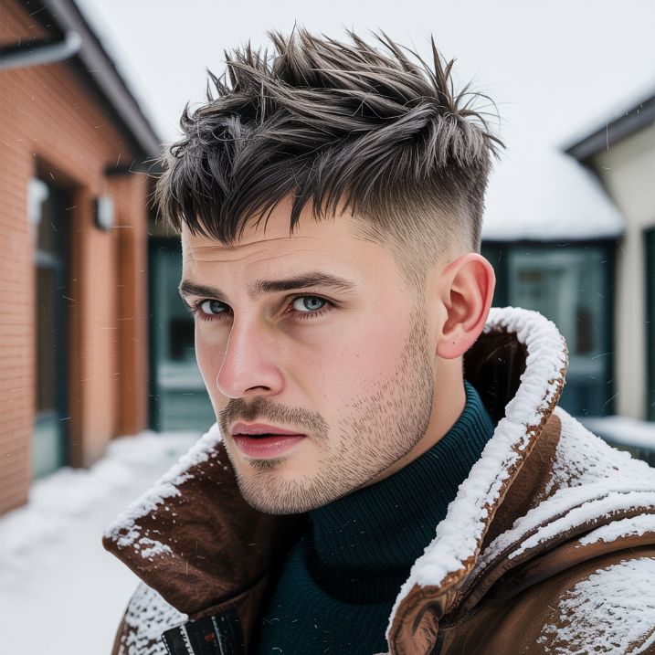 Textured crop hairstyle for men