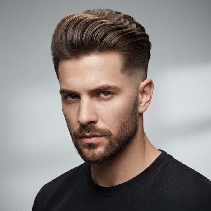 Long Hair with Fade