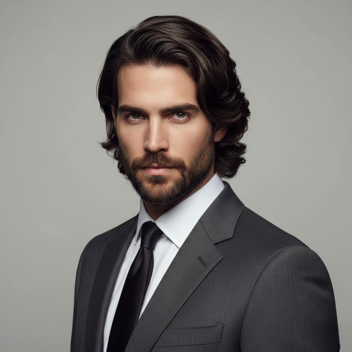 Long Side-Part Hairstyle