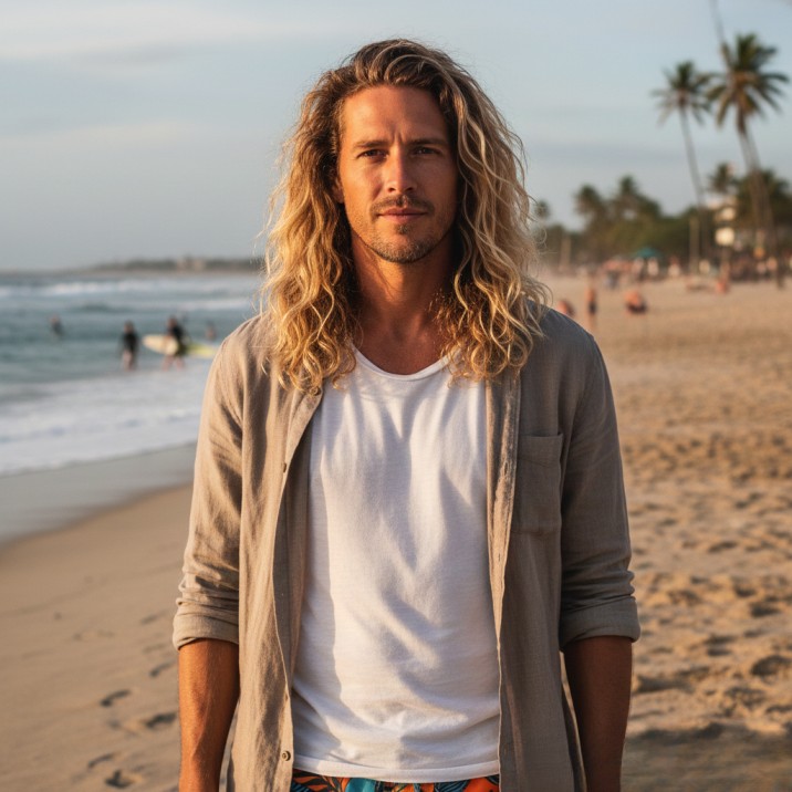Long Wavy Surfer Hair