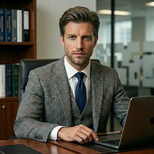 Clean layered medium haircut for men with professional style and subtle texture