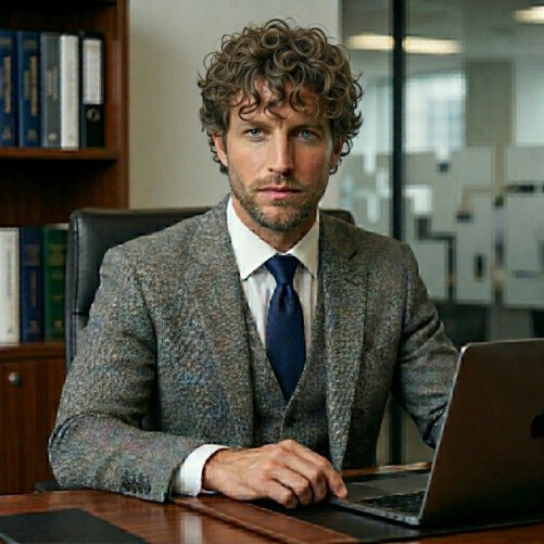 Curly fringe medium hairstyle for men with defined curls and natural front texture
