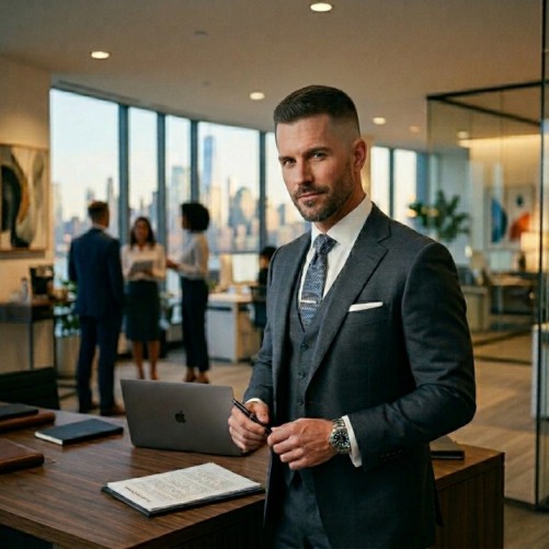 Professional high and tight men's haircut