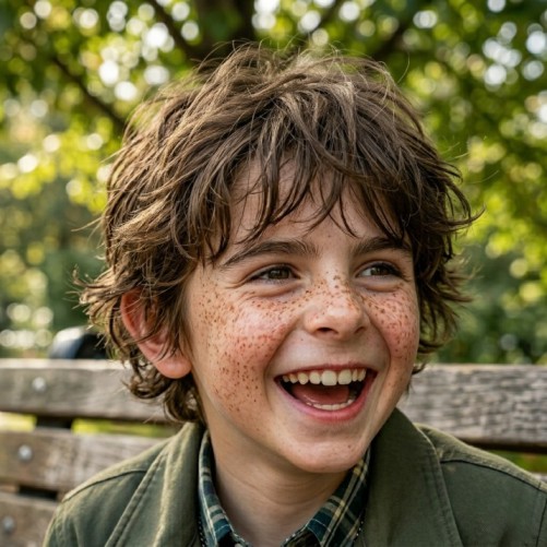 Shaggy kids haircut for boys with longer layered hair and a relaxed textured finish