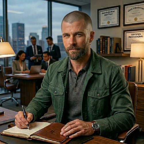 Ultra-short induction cut hairstyle with military-inspired grooming