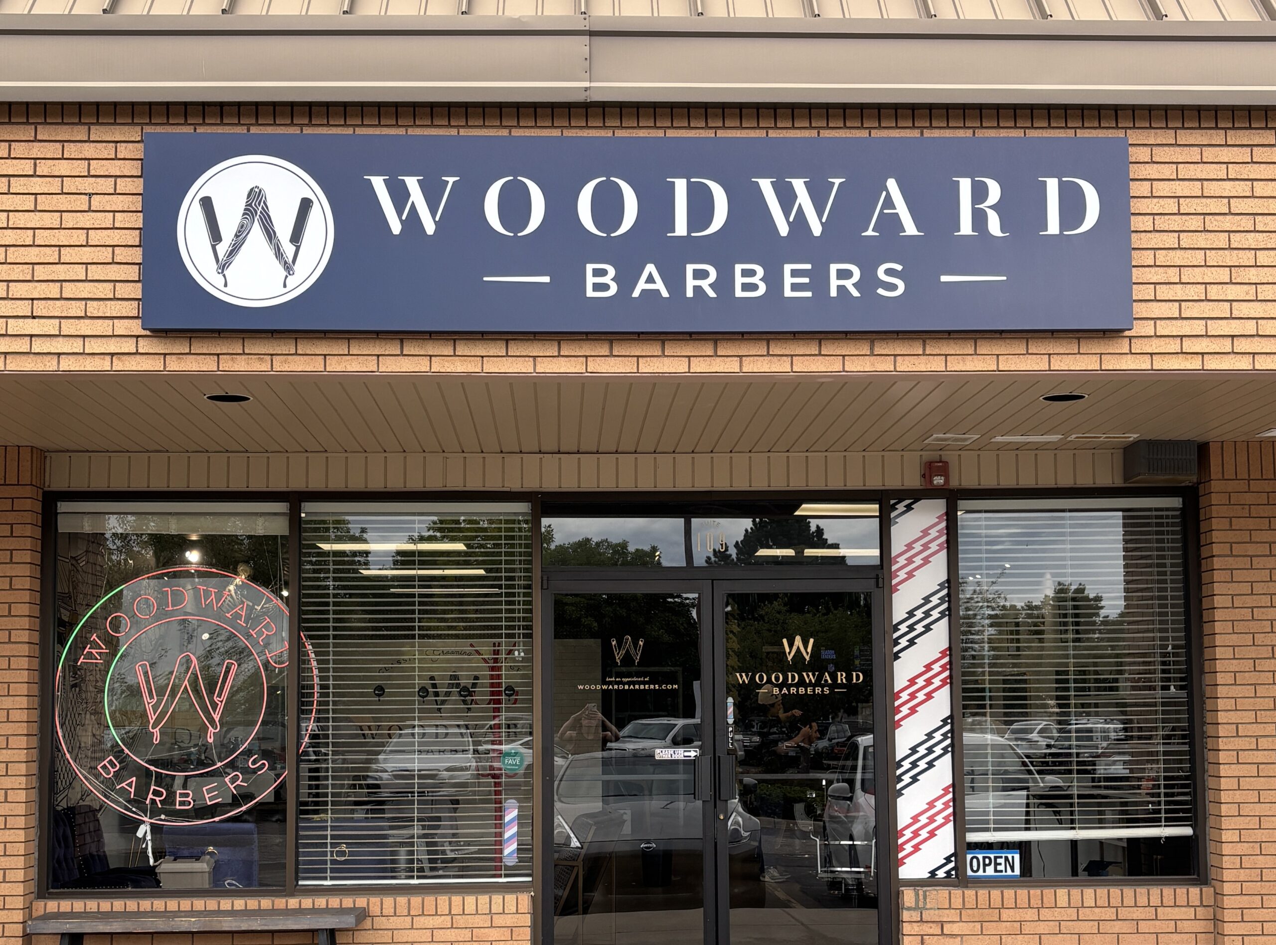 Woodward Barbers Lakewood shop front